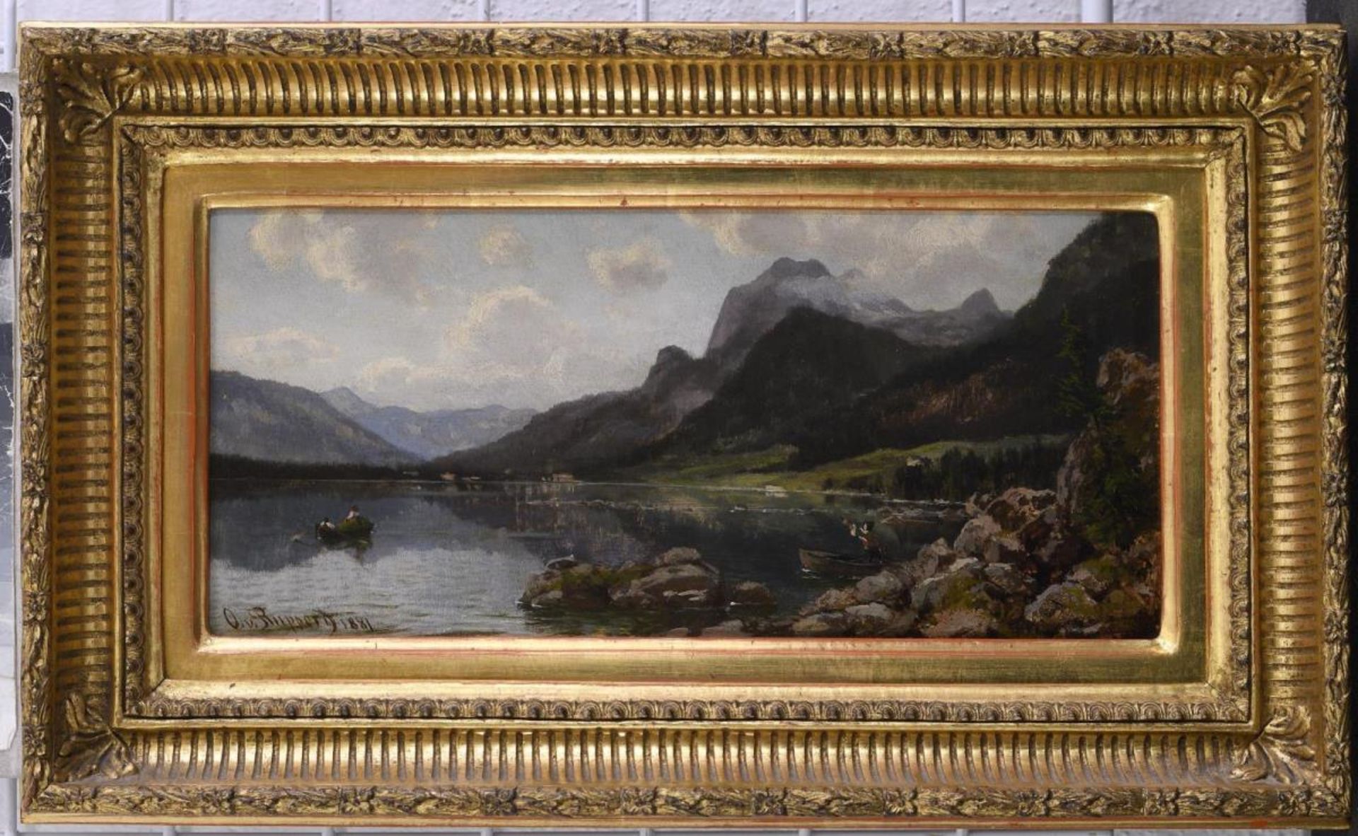 RUPPERT, OTTO VON. Partie am Hintersee bei Berchtesgaden. Öl auf Holz. - Image 2 of 3