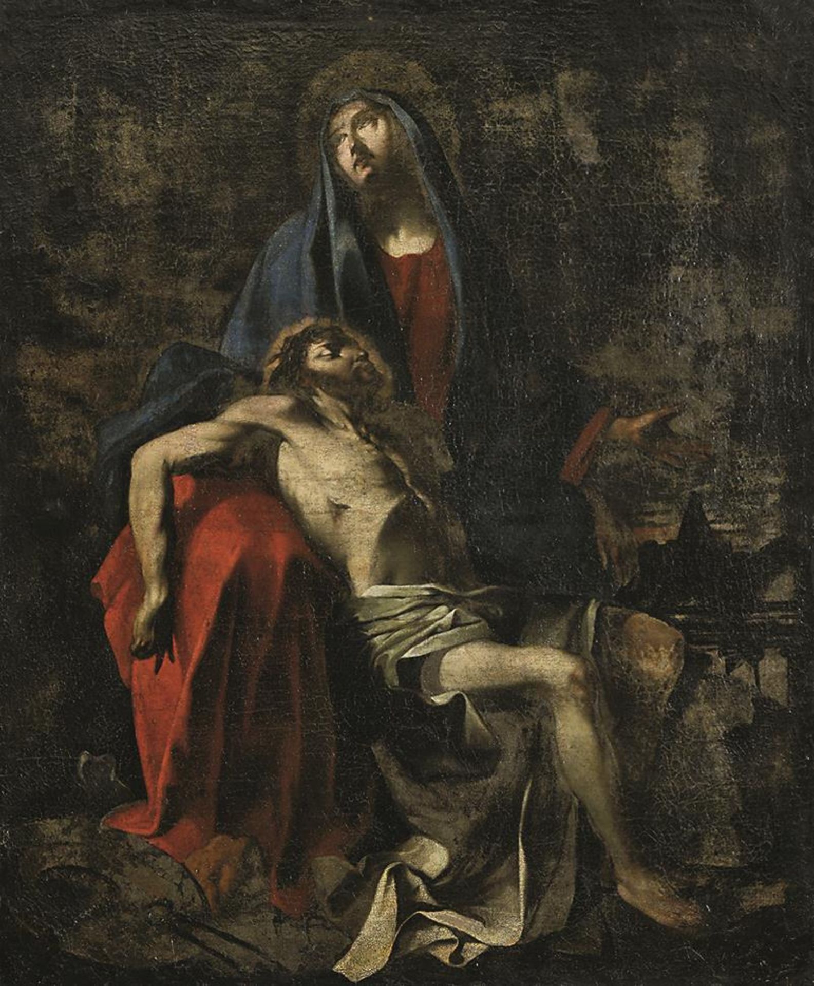 18. / 19. JH. (?). Pietà. Öl auf Lwd.
