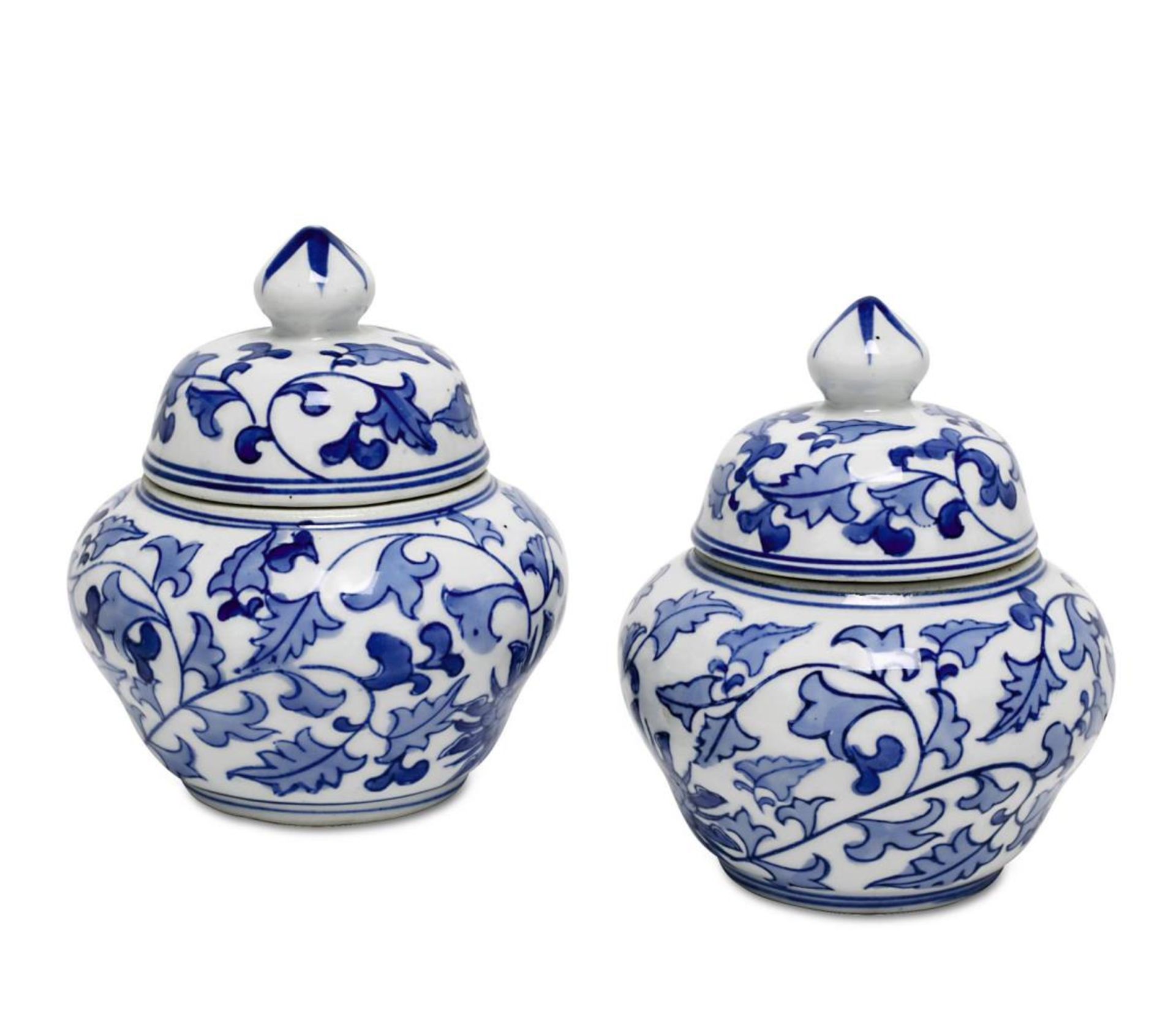 Ein Paar Deckelgefäße. China | Porzellan, Blaudekor. - Image 2 of 2