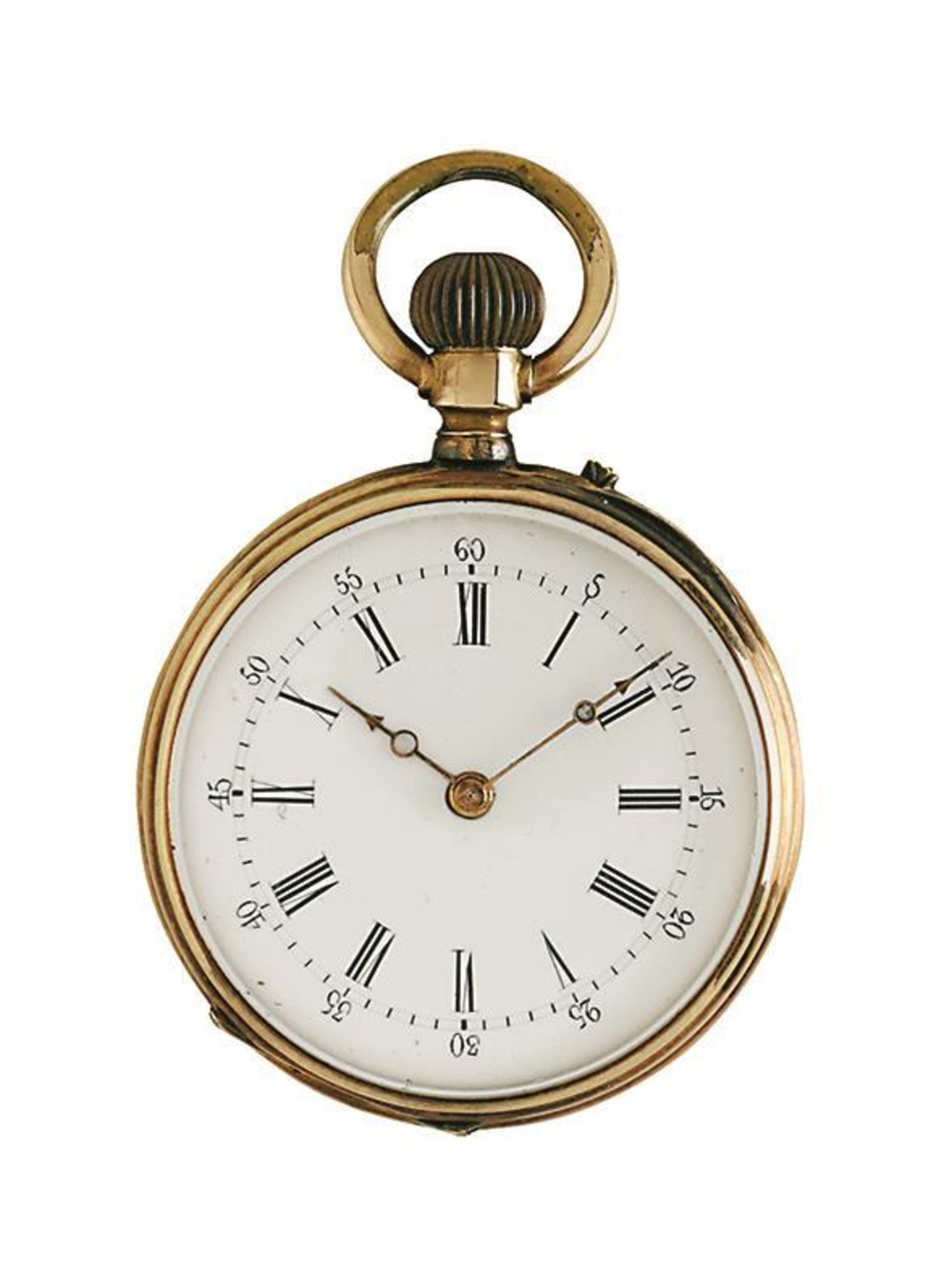 Damentaschenuhr. Um 1900 | 14 K GG, Marken (14 K).