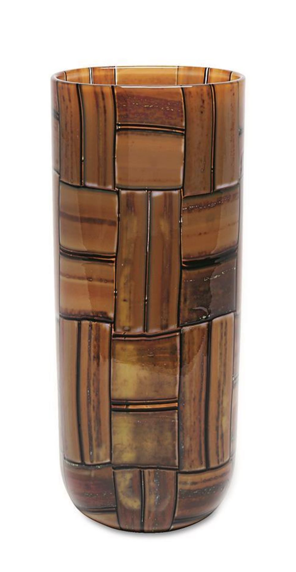 Vase ''Tessere Ambra''. Murano, Barovier & Toso, Ercole Barovier (Entwurf 1956) | Farbloses Glas... - Bild 2 aus 2