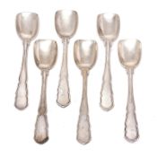 Sechs Eislöffel. Pest, 1872 - 1922 | Silber.