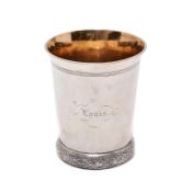 Becher. Freiburg, um 1830, Berhard Reich | Silber, innen vergoldet.