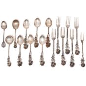 16 Besteckteile. Überwiegend Pforzheim, Christoph Widmann | Silber.