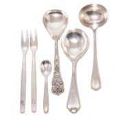 Sechs Besteckteile. Schwäbisch Gmünd u.a. | Silber.
