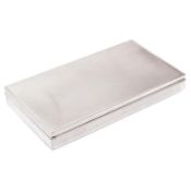 Zigarettendose. Silber, Holz.