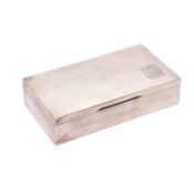 Zigarrendose. Schwäbisch Gmünd, Hermann Bauer | Silber, Holz.