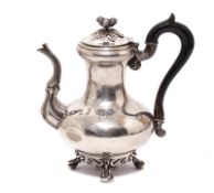 Mokkakanne. Paris, 1911 - 1916, Alphonse Debain | Silber, Holz, geschwärzt.