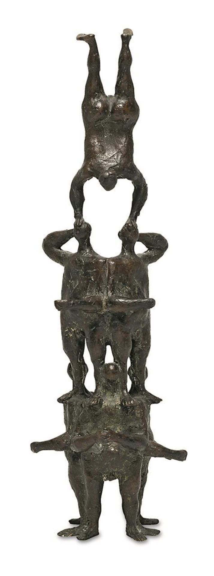 NUSS, KARL ULRICH (ZUGESCHRIEBEN). Menschenpyramide. Bronze