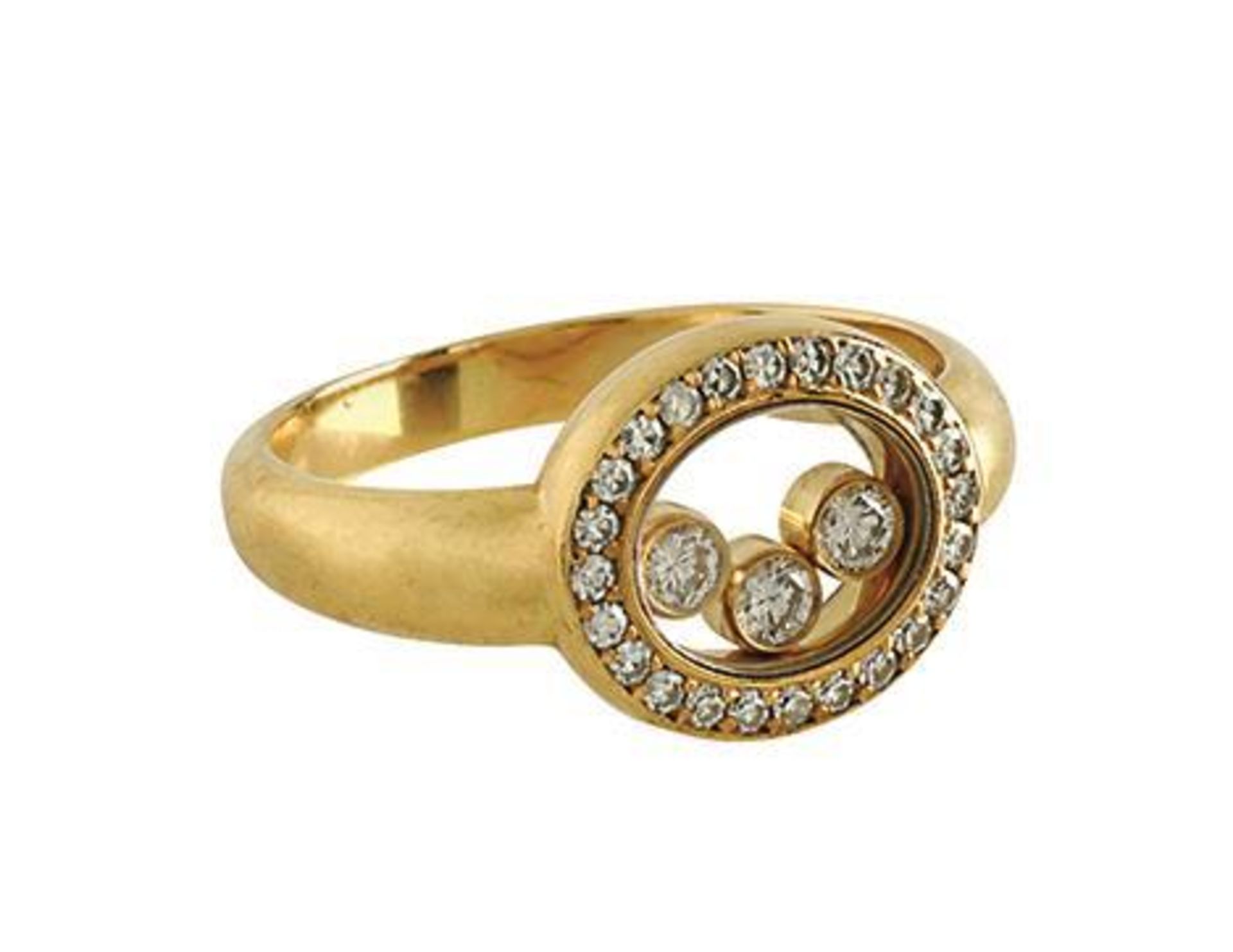 Ring. Chopard, Modell Happy Diamonds | 18 K GG. Marken: 750, signiert.