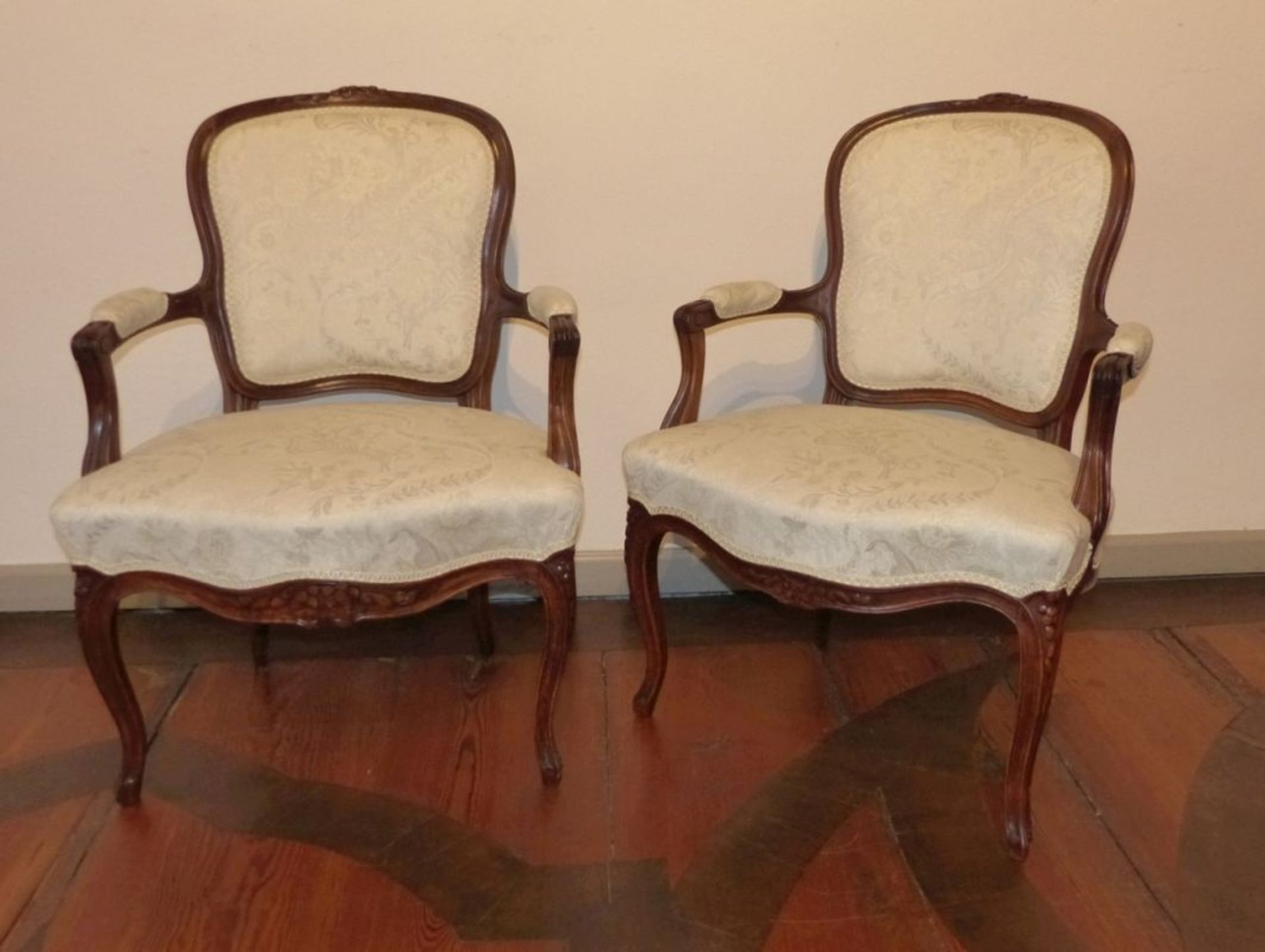 Paar Louis-XV-Sessel - Bild 3 aus 4