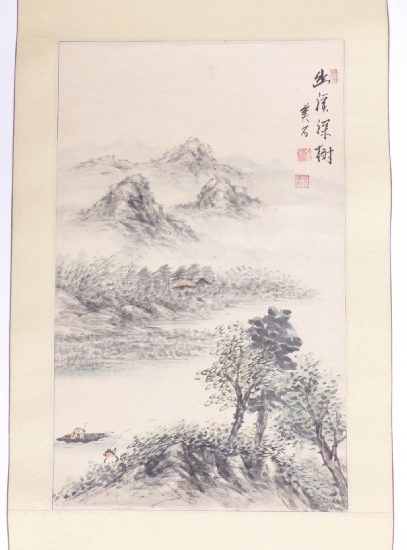 Hängerolle mit Shan-Shui-Landschaft, China - Bild 2 aus 3