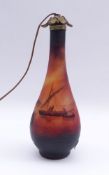 D'Argental-Vase als Lampe adaptiert, Paul Nicolas, Nancy - 1. H. 20. Jh.