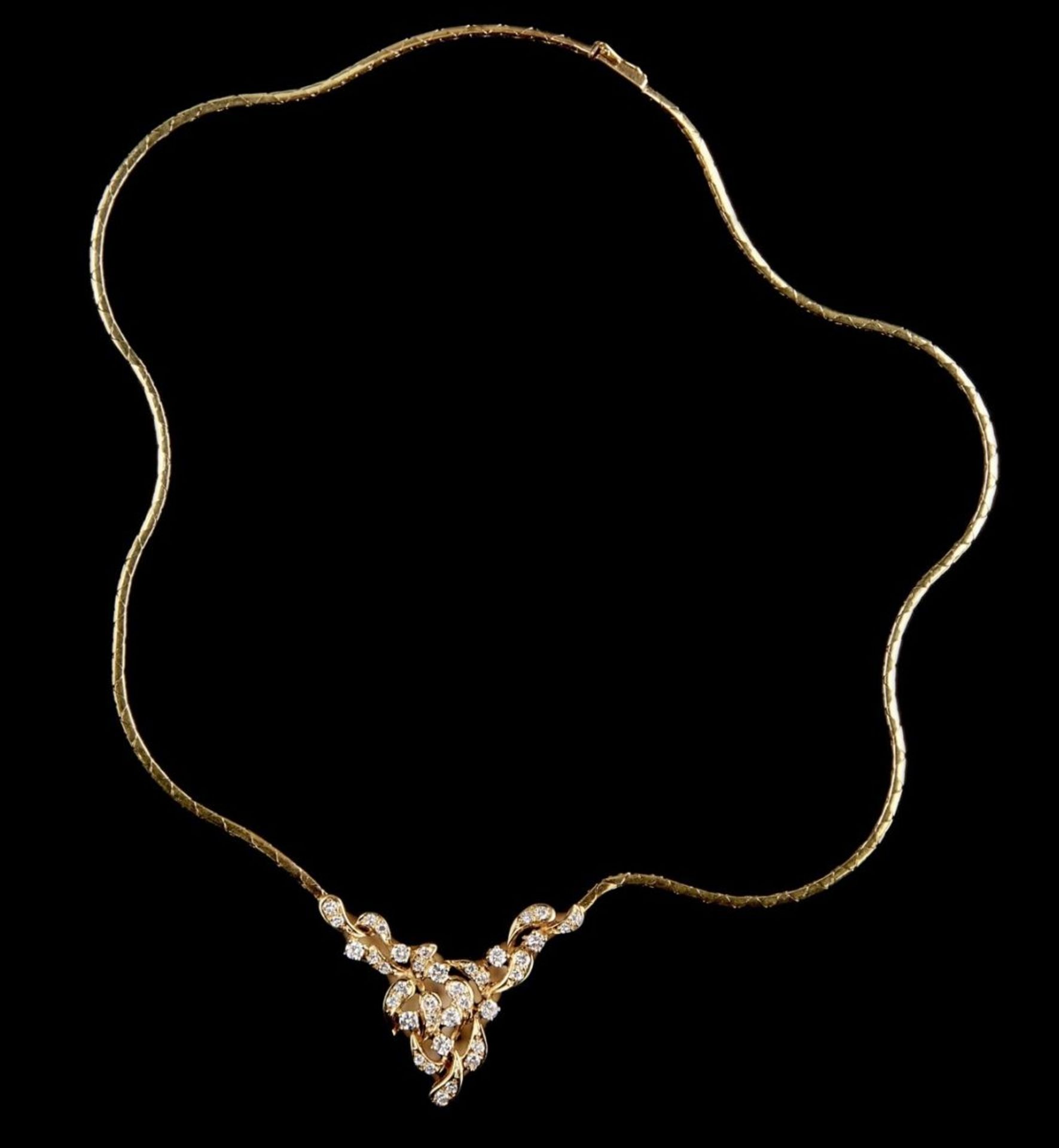 Elegantes Brillant-Collier, 2. H. 20. Jh.