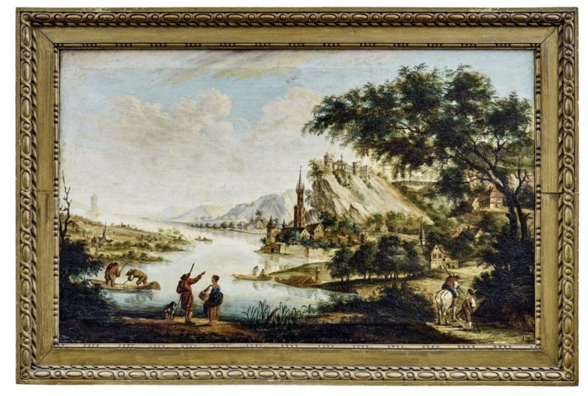 Pendants idyllischer Flusslandschaften, Deutschland oder südliche Niederlande, 2. H. 17. Jh./Anf. 18 - Bild 3 aus 4