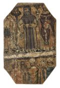 Der heilige Antonius der Große und Bischöfe, Tirol, um 1330