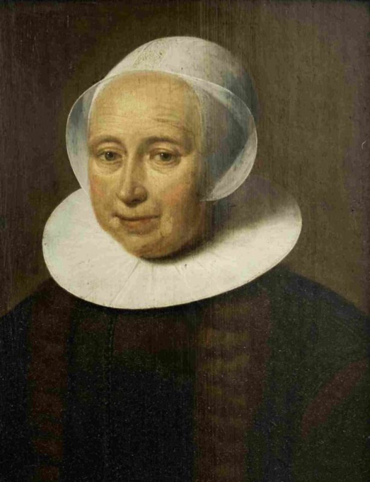 Bildnis einer Dame mit Haube, Amsterdamer Meister des 17. Jh. - Bild 2 aus 2