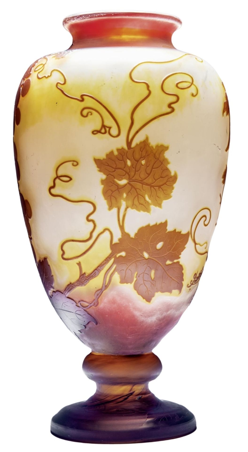 Vase mit Weinlaub, Emile Gallé, Nancy - um 1905/10