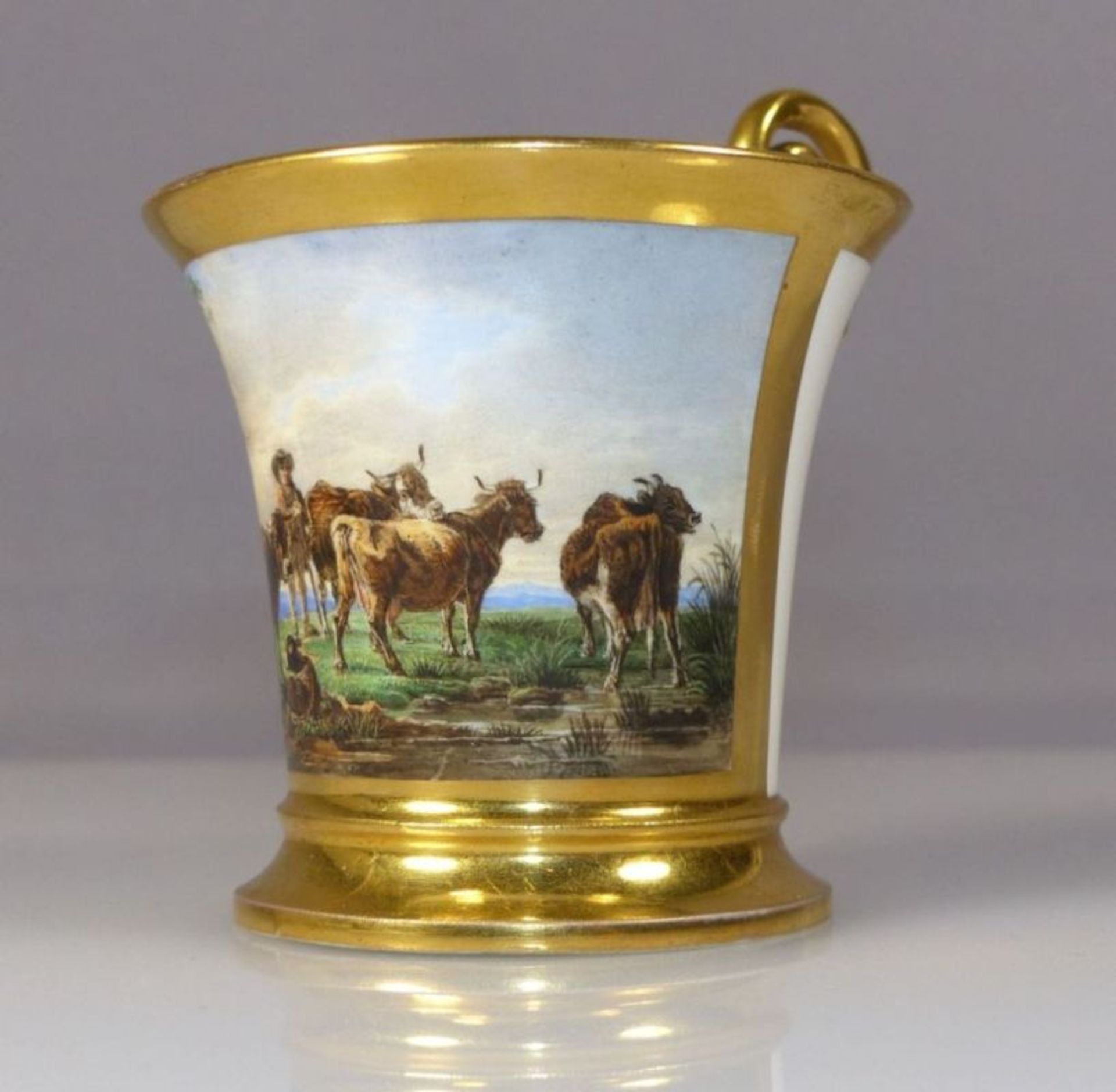 Bildtasse mit Untertasse, Nymphenburg, um 1810/15 - Bild 6 aus 14