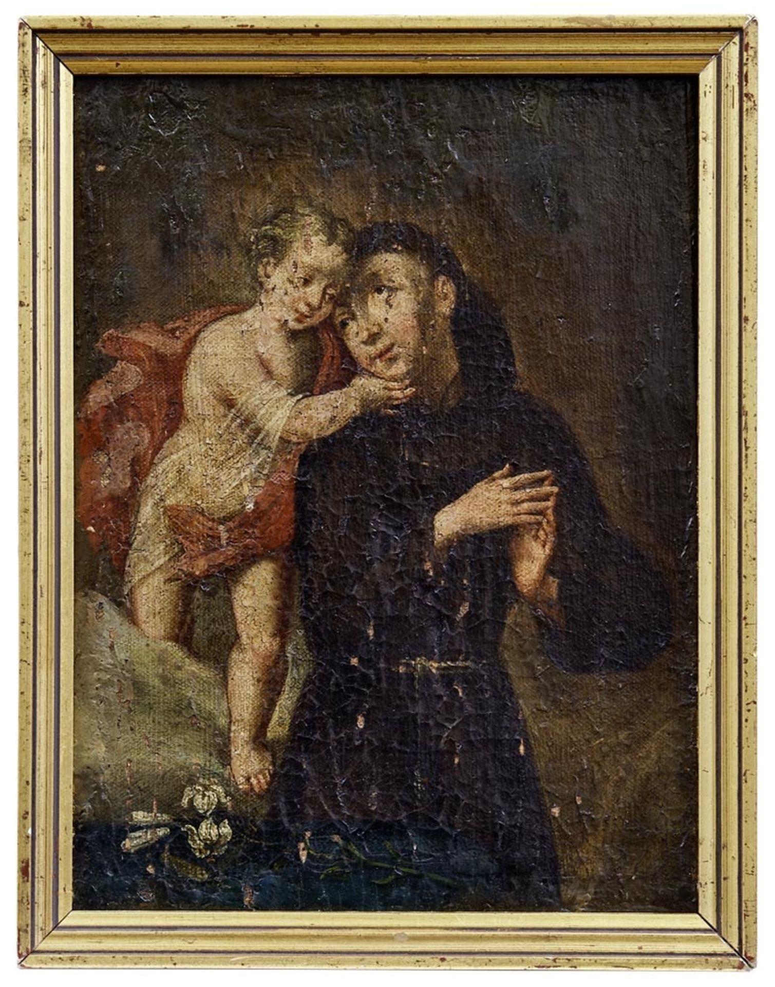 Der heilige Antonius von Padua mit dem Jesusknaben, Italien, 18. Jh.