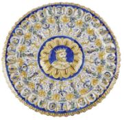 Schauplatte mit Groteskendekor, Italien, wohl Doccia, Ginori - 19. Jh.