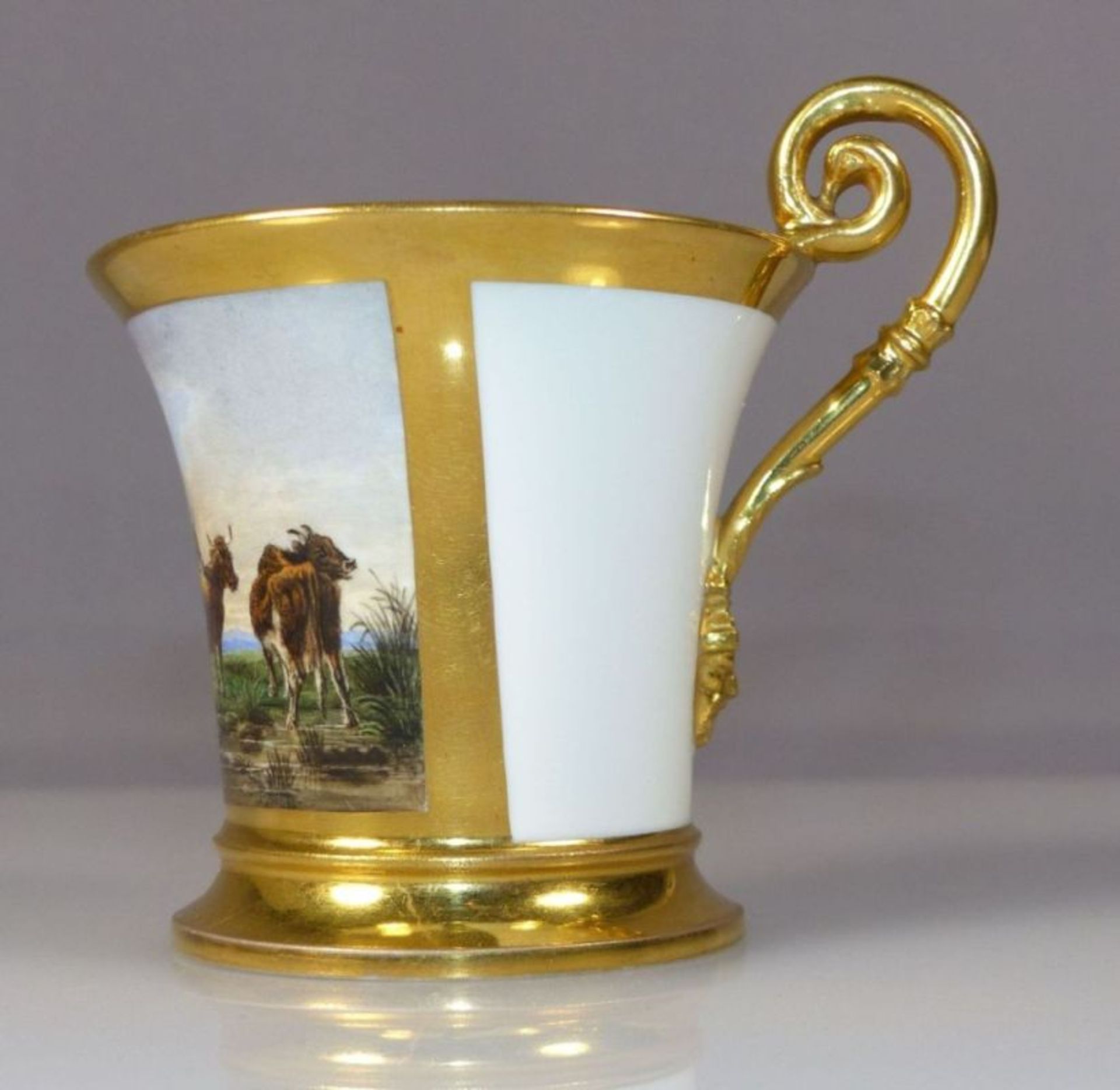 Bildtasse mit Untertasse, Nymphenburg, um 1810/15 - Bild 7 aus 14