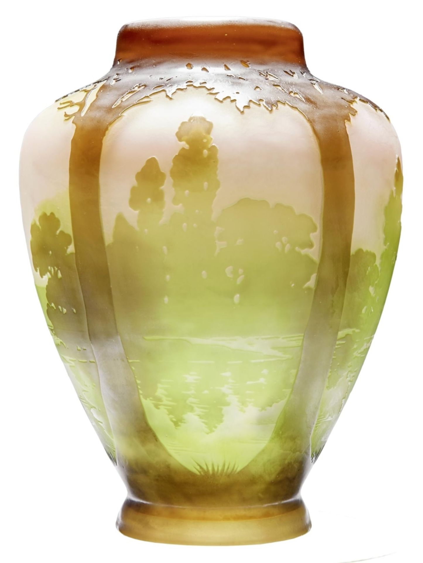 Vase mit Landschaftsdekor, Emile Gallé, Nancy - um 1905/10