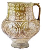 Persischer Henkelkrug, Kashan, um 1190-1220