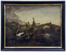 Italienische Landschaft mit Brücke, Niederländische Schule des 18. Jahrhunderts
