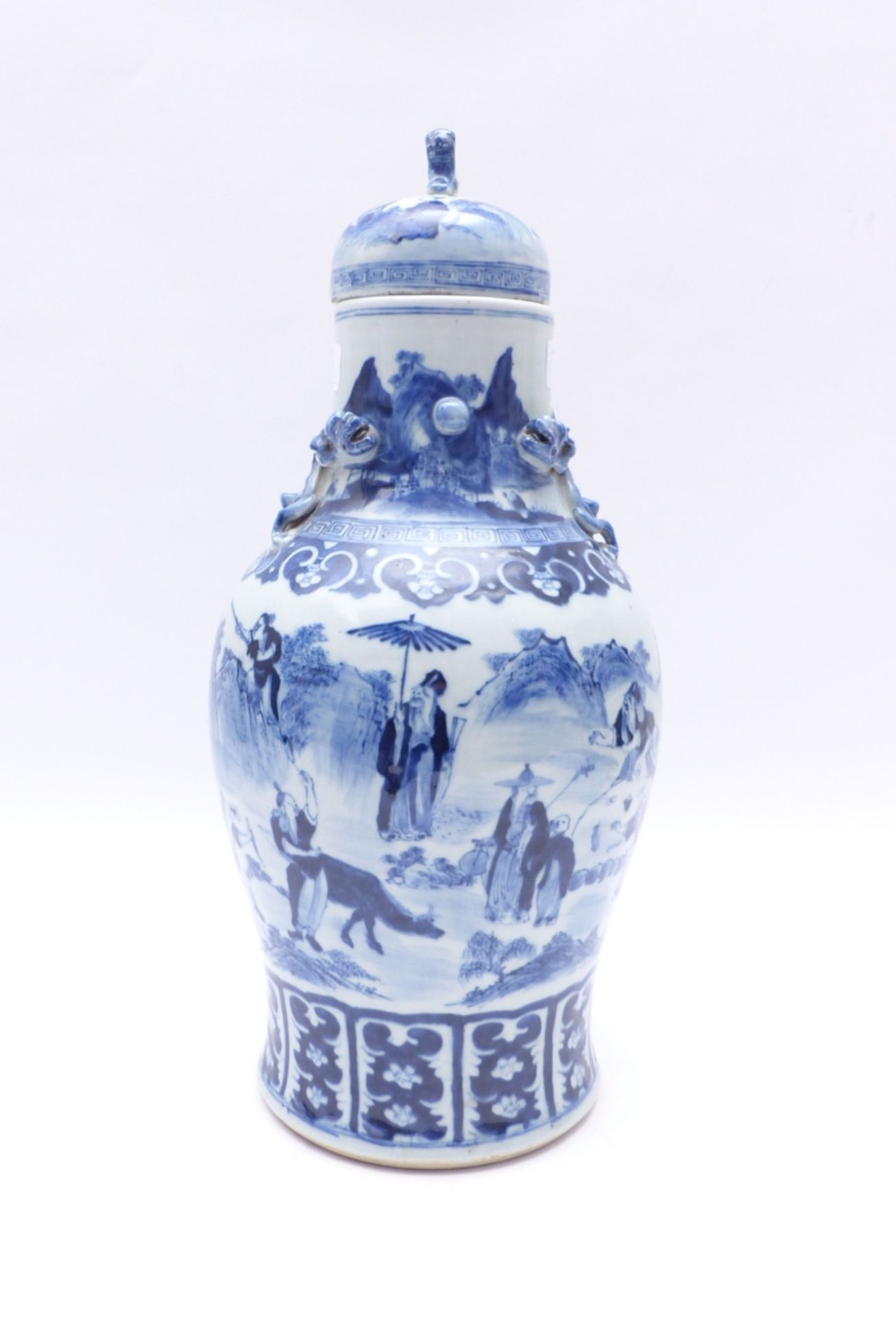 Deckelvase mit Blaumalerei, China, Qing-Dynastie - Image 6 of 16