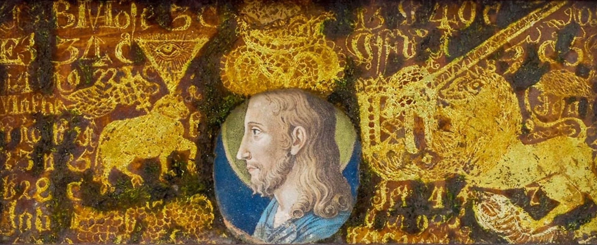 Églomisé mit christlicher Symbolik, E. 18. Jh. - Bild 2 aus 2