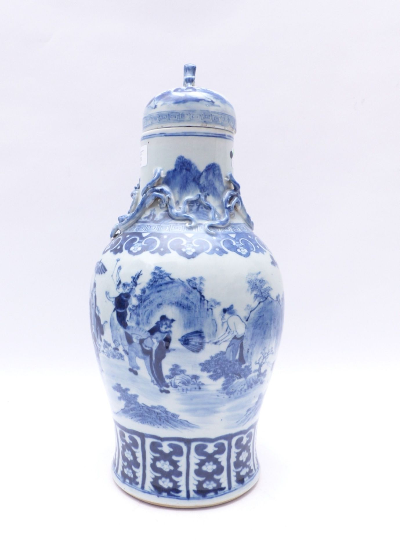 Deckelvase mit Blaumalerei, China, Qing-Dynastie - Image 4 of 16