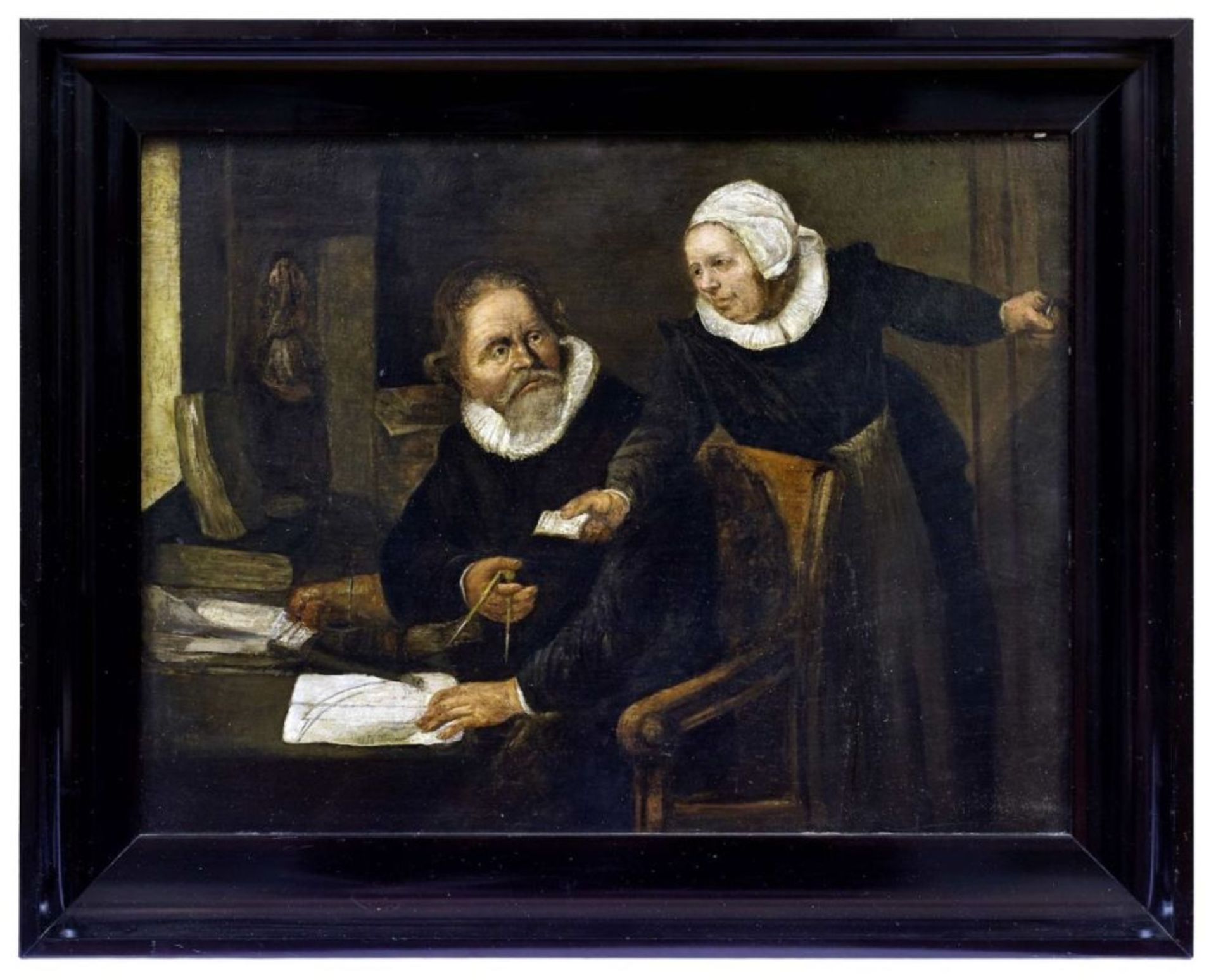 Geometer beim Studium in der Stube, Rembrandt-Schule, 17. Jahrhundert