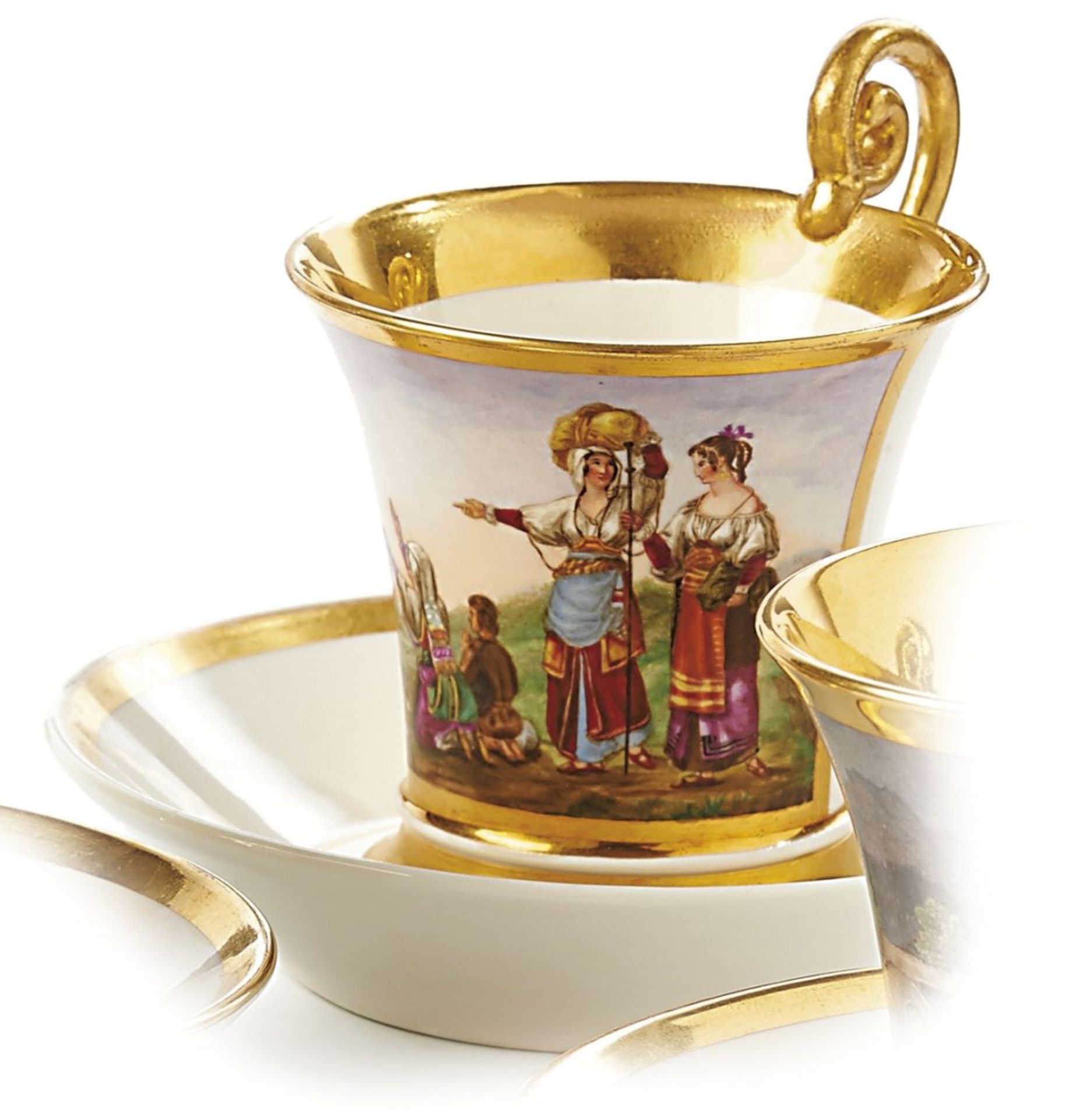 Bildtasse mit Untertasse, Nymphenburg, um 1815/30