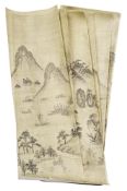 Acht Rollbilder mit Landschaften, China, wohl Qing-Dynastie