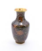 Vase mit floralem Cloisonnédekor, China, 20. Jh.