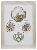 Garnier, Édouard: Originalentwurf für eine Buchillustration zu Porzellandekoren der Manufaktur Sèvre