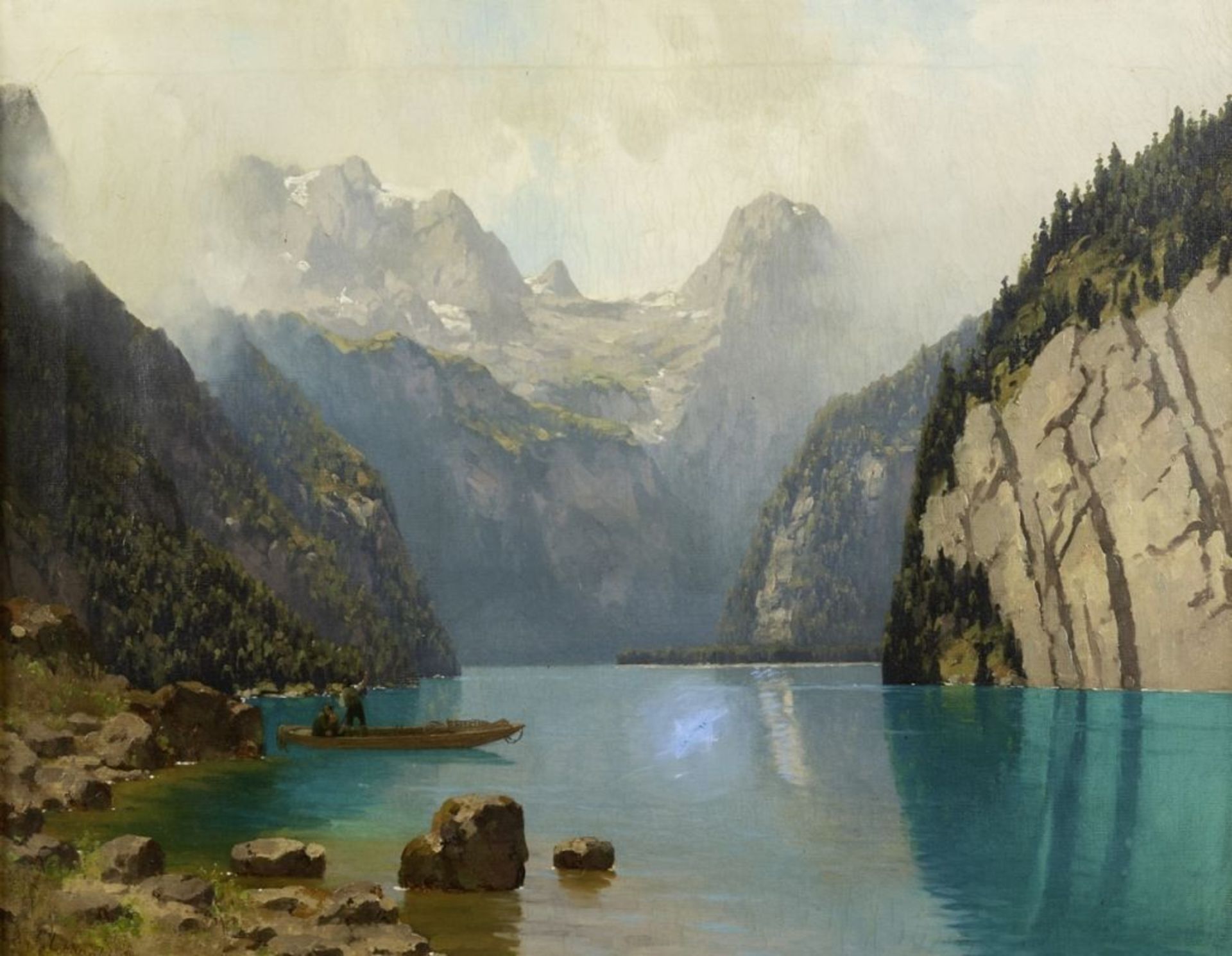 Leopold, Carl: Der Königssee mit Alpenblick - Bild 2 aus 2