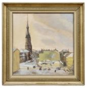 Bonnén, Folmer: Blick auf die Klarakirche in Stockholm