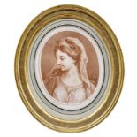 Picot, Victor Marie: Ovales Bildnis einer jungen Frau
