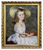 Hüttenbrenner, Ernestine von: Bildnis eines jungen Mädchens im Sommerkleid