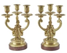 Leuchterpaar im Louis-XVI.-Stil, 19. Jh.