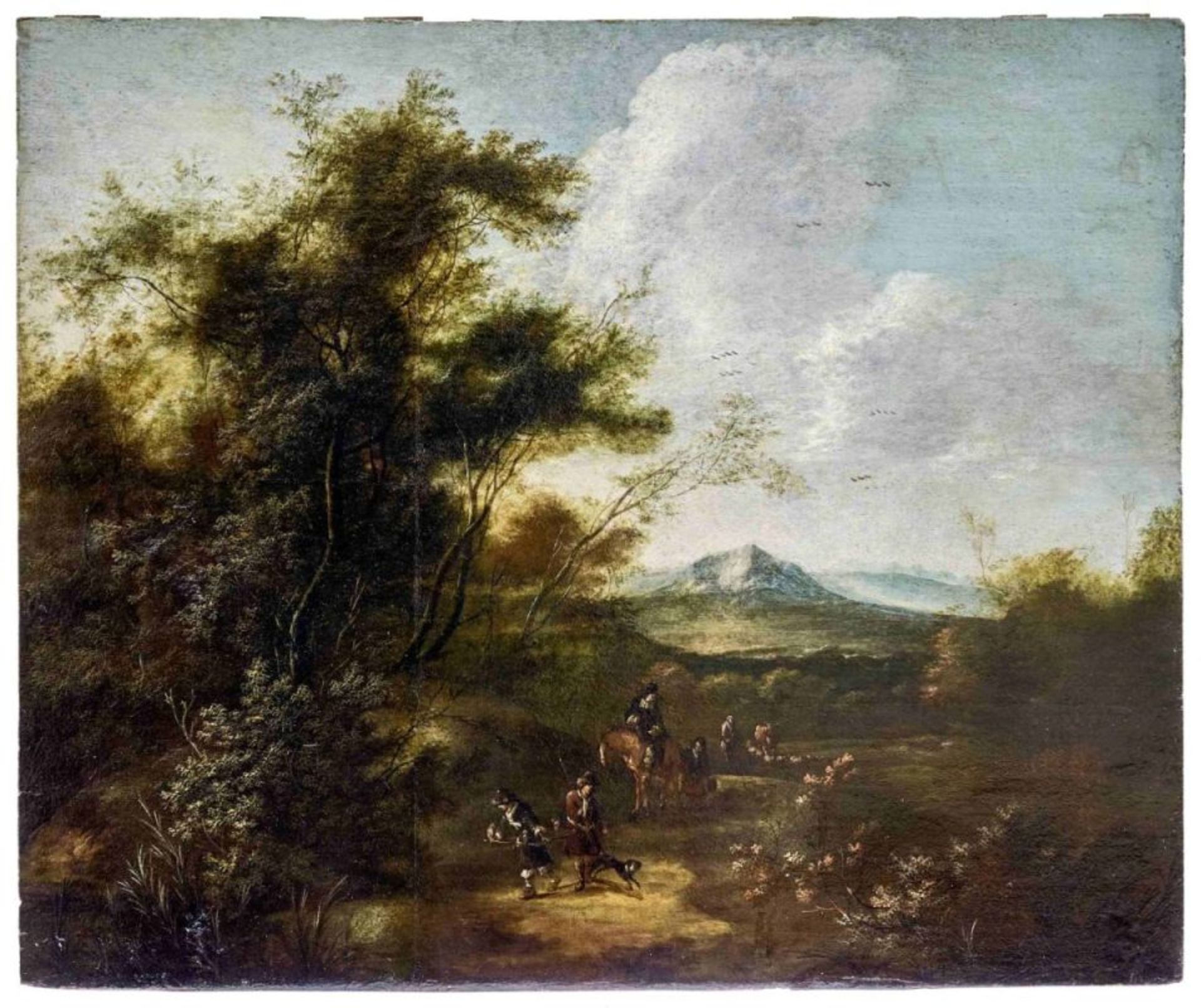 Falkenjagd, Flämischer Meister des 17. Jahrhunderts