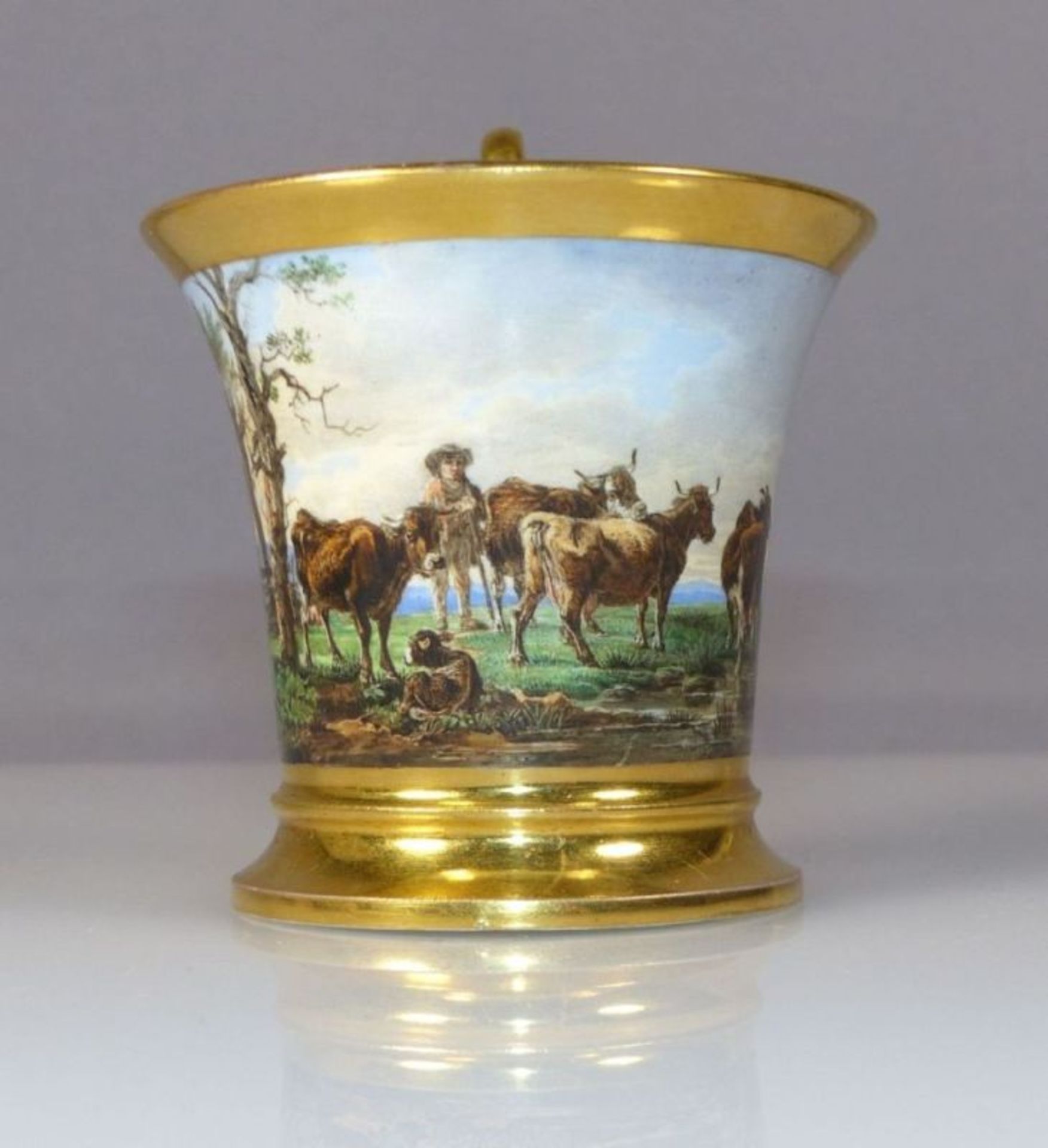 Bildtasse mit Untertasse, Nymphenburg, um 1810/15 - Bild 5 aus 14