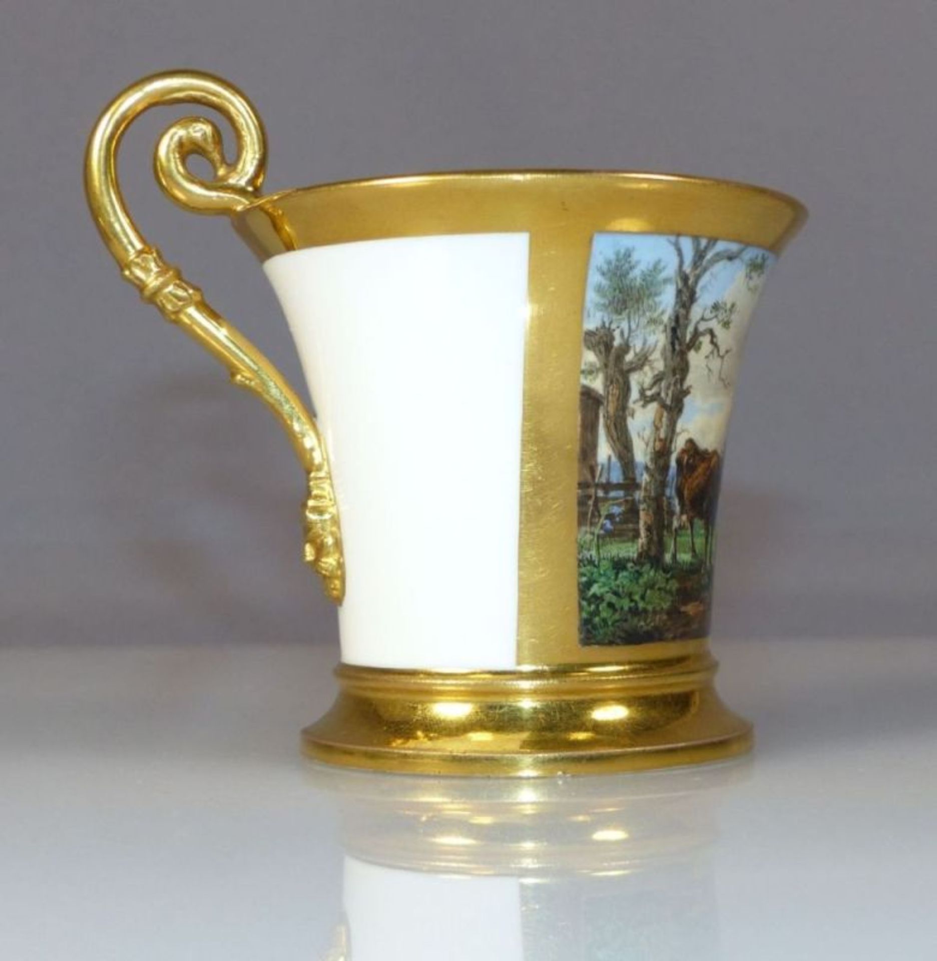 Bildtasse mit Untertasse, Nymphenburg, um 1810/15 - Bild 9 aus 14