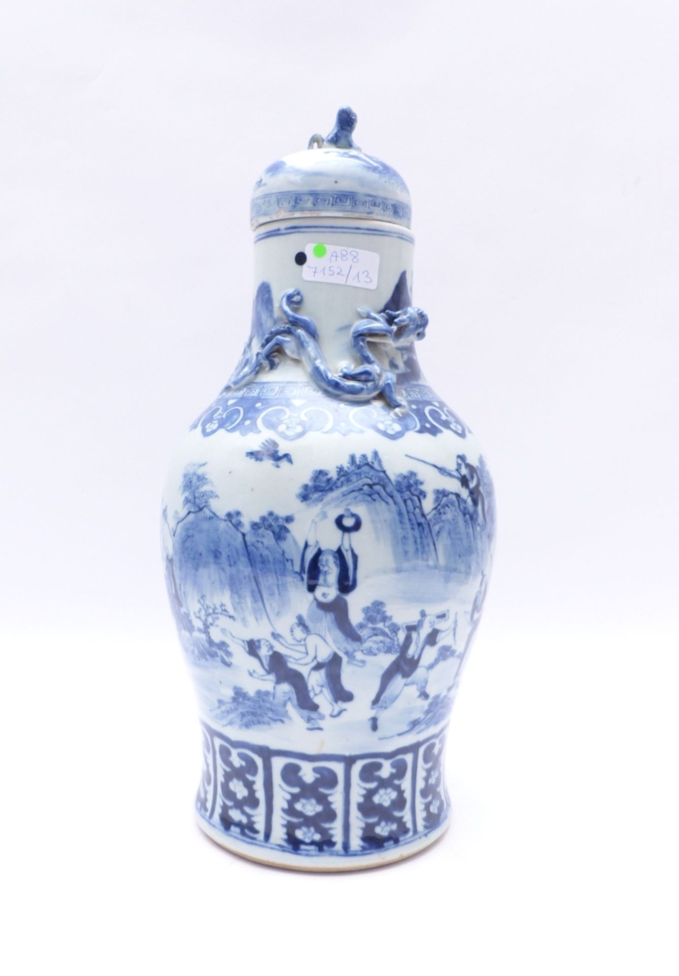 Deckelvase mit Blaumalerei, China, Qing-Dynastie - Image 5 of 16