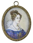 Miniaturportrait der Friederike von Preußen, 1. H. 19. Jh.