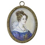 Miniaturportrait der Friederike von Preußen, 1. H. 19. Jh.