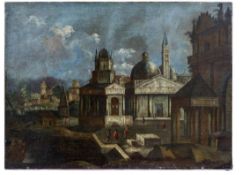 Capriccio mit Motiven aus Venedig, Venezianischer Meister, 2. H. 18. Jh.