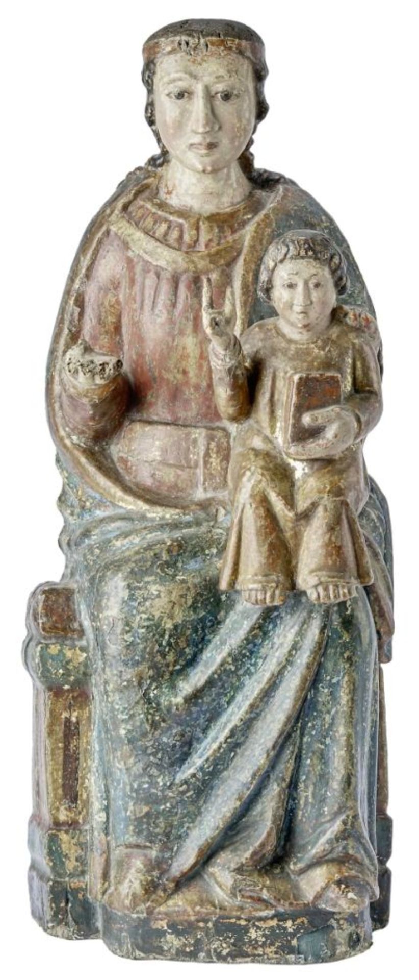 Sitzende Maria mit Kind, Vermutlich Süddeutschland, um 1400